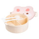 Ланч-бокс дитячий TS Kitchen зі столовими приборами Rabbit 18 х 18 х 7 см, рожево-білий
