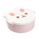 Ланч-бокс дитячий TS Kitchen зі столовими приборами Rabbit 18 х 18 х 7 см, біло-рожевий