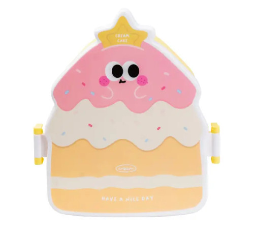 Ланч-бокс дитячий TS Kitchen зі столовими приладами Cake 20 х 18 х 8 см, різнокольоровий Ланч-бокс дитячий TS Kitchen зі столовими приладами Cake 20 х 18 х 8 см, різнокольоровий