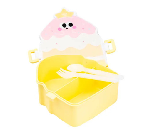 Ланч-бокс дитячий TS Kitchen зі столовими приладами Cake 20 х 18 х 8 см, різнокольоровий Ланч-бокс дитячий TS Kitchen зі столовими приладами Cake 20 х 18 х 8 см, різнокольоровий