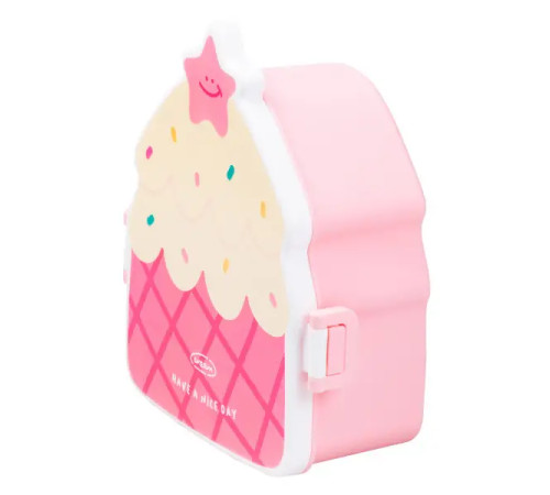 Ланч-бокс дитячий TS Kitchen зі столовими приладами Cake 20 х 18 х 8 см, рожевий Ланч-бокс дитячий TS Kitchen зі столовими приладами Cake 20 х 18 х 8 см, рожевий