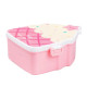 Ланч-бокс дитячий TS Kitchen зі столовими приладами Cake 20 х 18 х 8 см, рожевий