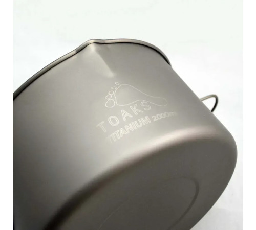 Казанок Toaks Titanium 2000 мл Pot with Bail Handle Казанок Toaks Titanium 2000 мл Pot with Bail Handle