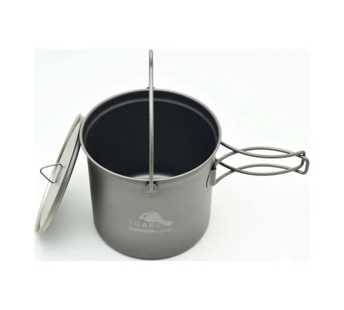 Каструля з розкладними ручками Toaks Titanium 1100 мл Pot with Bail Handle Каструля з розкладними ручками Toaks Titanium 1100 мл Pot with Bail Handle