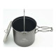 Каструля з розкладними ручками Toaks Titanium 1100 мл Pot with Bail Handle