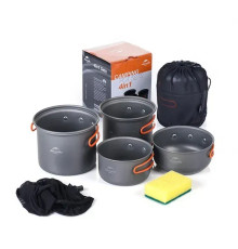 Набір посуду Naturehike NH15T401-G, сірий