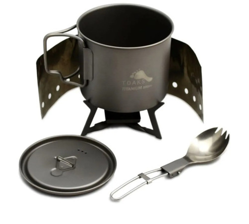 Набір для приготування їжі Toaks Ultralight Titanium Cook System Набір для приготування їжі Toaks Ultralight Titanium Cook System
