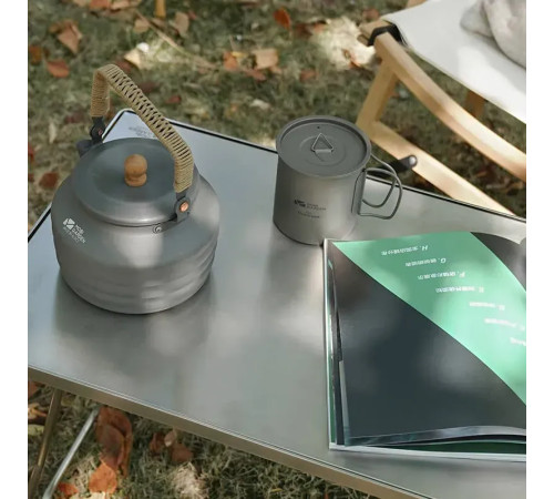 Чашка титанова з кришкою Mobi Garden NX20666039 450 мл, сіра Чашка титанова з кришкою Mobi Garden NX20666039 450 мл, сіра