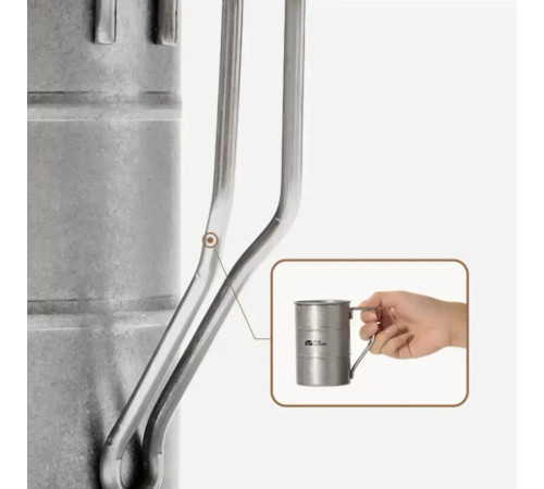 Чашка Mobi Garden Barrel Mug NX21666063 350 мл, срібляста Чашка Mobi Garden Barrel Mug NX21666063 350 мл, срібляста