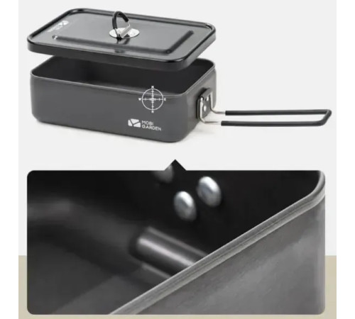Ланч-бокс Mobi Garden JB Alu NX21666045 0,9 л, сірий Ланч-бокс Mobi Garden JB Alu NX21666045 0,9 л, сірий