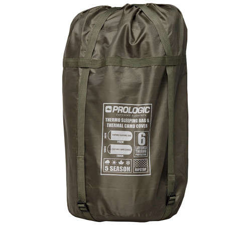 Спальний мішок Prologic Element Comfort S/Bag & Thermal Camo Cover 5 Season 215 x 90 см - короповий Спальний мішок Prologic Element Comfort S/Bag & Thermal Camo Cover 5 Season 215 x 90 см - короповий