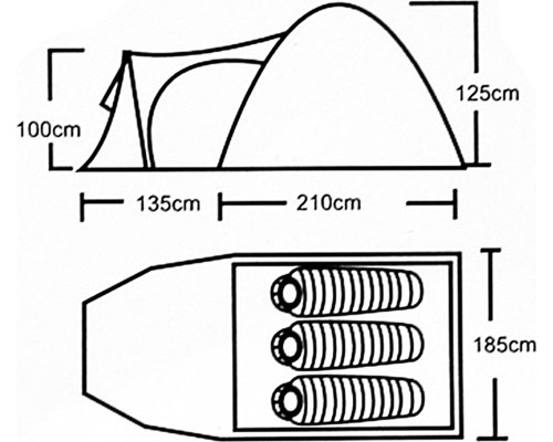 Туристичний намет Abarqs Vigo 3B