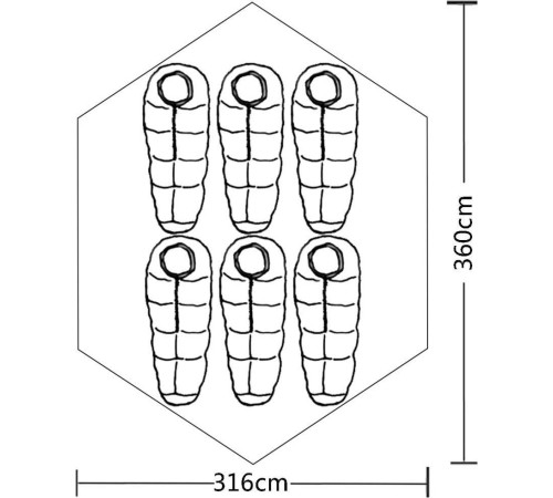 Кемпінговий намет vidaXL 91011