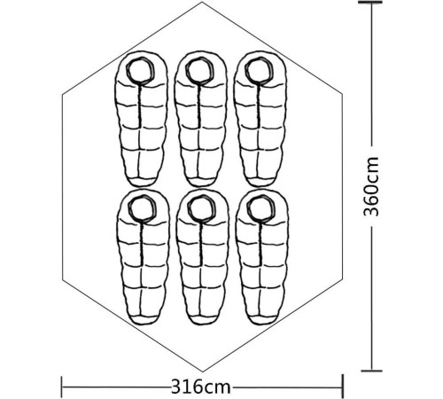 Кемпінговий намет vidaXL 91009