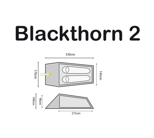 Намет двомісний Highlander Blackthorn 2 Hunter Green (TEN132-HG)