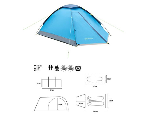 Намет для кемпінгу NILS CAMP NIGHTFALL NC6033 блакитний