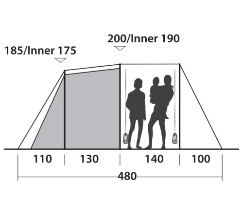 Намет шестимісний Easy Camp Huntsville 600 Green/Grey (120408) Намет шестимісний Easy Camp Huntsville 600 Green/Grey (120408)