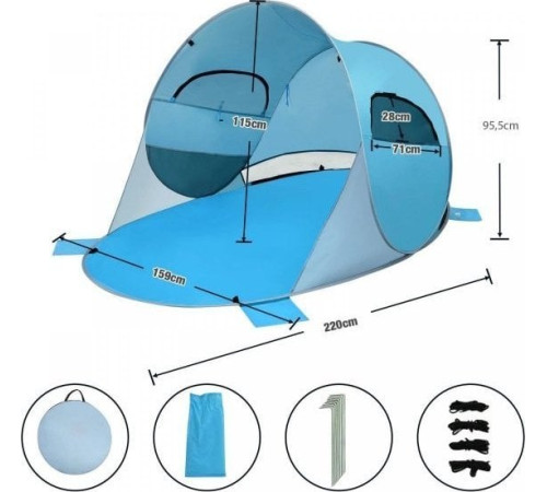 Саморозкладний пляжний намет Costway на 4 місця