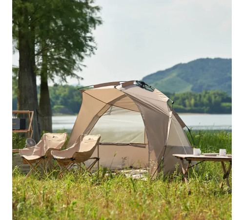 Тент кемпінговий Mobi Garden Zero Beach 155 NX23680017, бежевий Тент кемпінговий Mobi Garden Zero Beach 155 NX23680017, бежевий