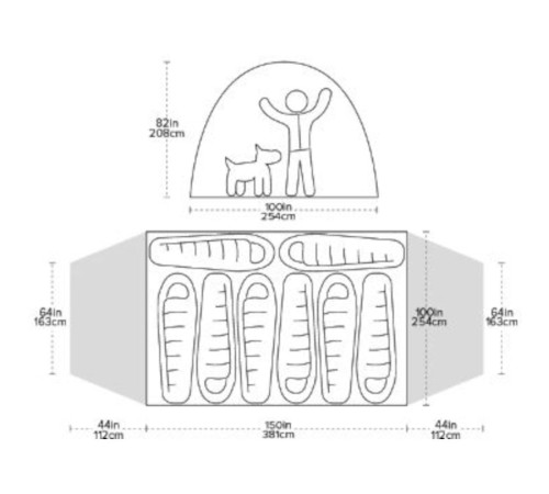 Намет Big Agnes Bunk House 8 Намет Big Agnes Bunk House 8