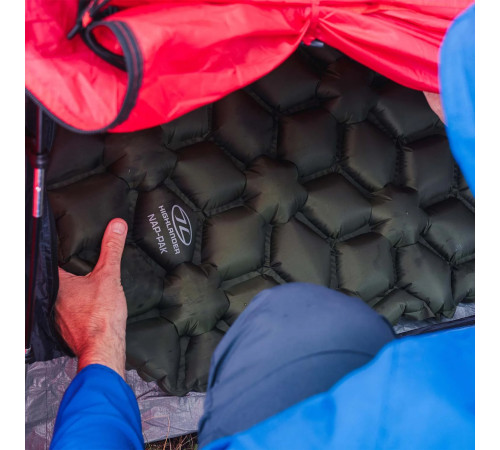 Килимок надувний Highlander Nap-Pak Inflatable Sleeping Mat AIR071 190x55 см, оливковий