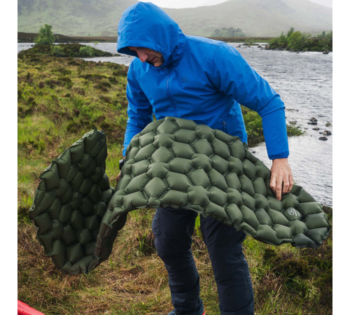 Килимок надувний Highlander Nap-Pak Inflatable Sleeping Mat AIR071 190x55 см, оливковий