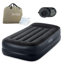 Матрац надувний Intex 64122ND з вбудованим електронасосом 191x99 см, чорний