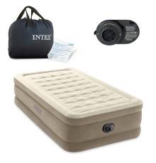 Матрац надувний Intex 64426ND з вбудованим електронасосом 191x99 см, бежевий
