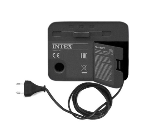 Матрац надувний Intex 67768 з вбудованим електронасосом 191x137x33 см, сірий Матрац надувний Intex 67768 з вбудованим електронасосом 191x137x33 см, сірий