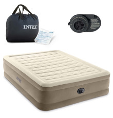 Матрац надувний Intex 64428ND з вбудованим електронасосом 203x152 см, бежевий