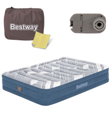Матрац надувний Bestway 6712Y 203x152 см, синьо-сірий