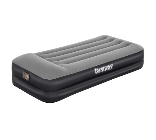 Матрац надувний Bestway 67401 з вбудованим електронасосом 191x97 см, чорно-сірий Матрац надувний Bestway 67401 з вбудованим електронасосом 191x97 см, чорно-сірий