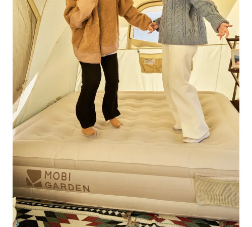 Матрац надувний одномісний Mobi Garden NX22663010 36 см, бежевий