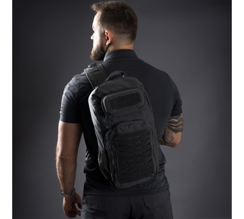 Рюкзак тактичний однолямковий Highlander Stoirm Gearslinger 12L - чорний