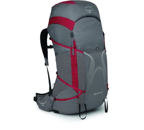 Рюкзак Osprey Eja Pro 55 dale grey/poinsettia red - WM/L - сірий