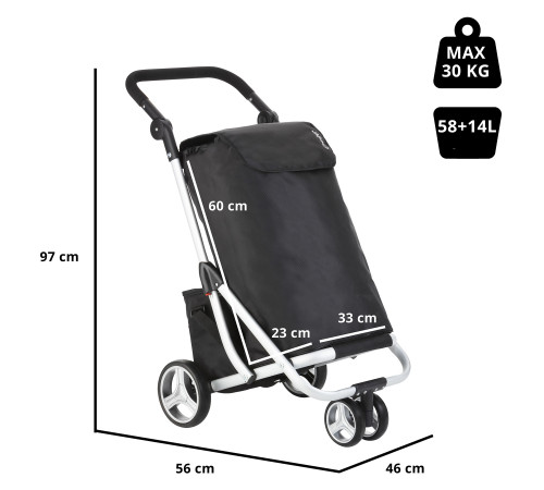 Сумка-візок ShoppingCruiser 3 Wheels Black (604349)