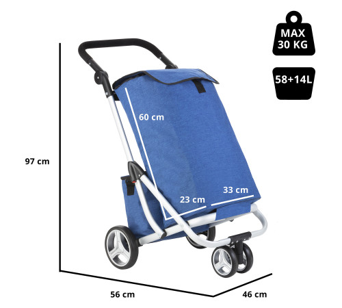 Сумка-візок ShoppingCruiser 3 Wheels Blue (650062)