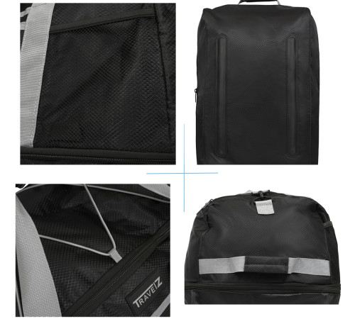 Сумка дорожня на колесах TravelZ Wheelbag Doubleloader foldable black (603096)