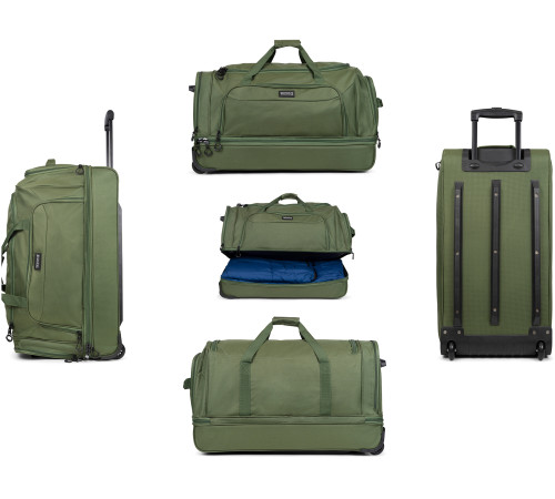 Сумка дорожня на колесах TravelZ Wheelbag Doubleloader green 96L (603099)