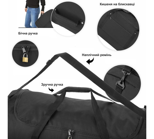 Сумка дорожня на колесах TravelZ Wheelbag 100 Liter Black (603091)