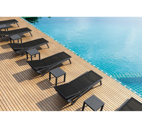 Шезлонг Siesta Pacific, чорний Шезлонг Siesta Pacific, чорний