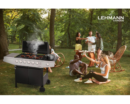 Газовий гриль LEHMANN VEGAS 12.8 kW 33.5 см x 72 см