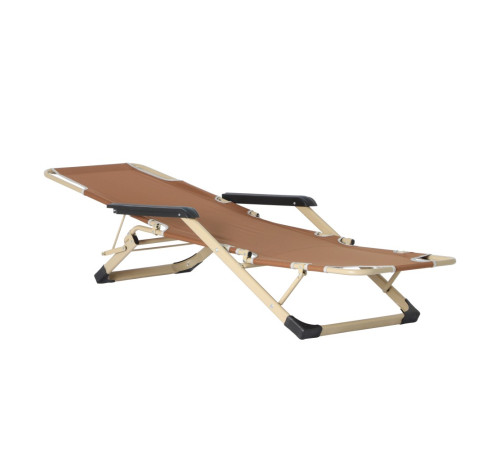 Шезлонг Bonro B-02 + подушка, коричневий Шезлонг Bonro B-02 + подушка, коричневий