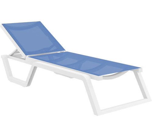 Шезлонг Siesta Rio, біло-блакитний Шезлонг Siesta Rio, біло-блакитний