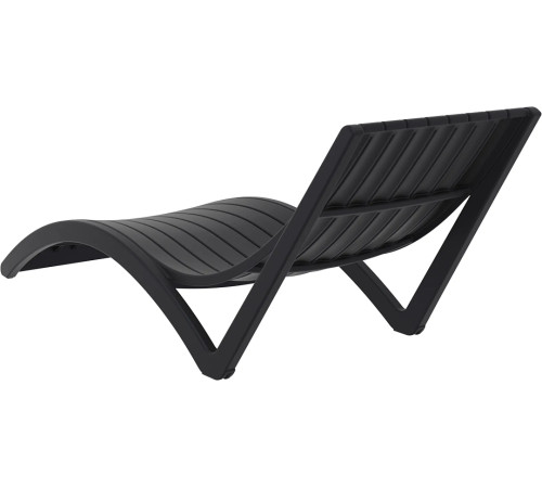 Шезлонг Siesta Slim, чорний Шезлонг Siesta Slim, чорний