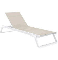 Шезлонг Siesta Tropic, біло-бежевий