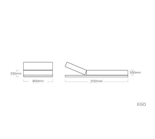 Лежак KETTLER EGO 210х90х33 см (0105314-7700) Лежак KETTLER EGO 210х90х33 см (0105314-7700)