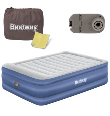 Двомісний надувний матрац з електронасосом 203 x 152 x 61 см Bestway 67690