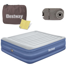 Двомісний надувний матрац з електронасосом 203 x 193 x 56 см Bestway 67692