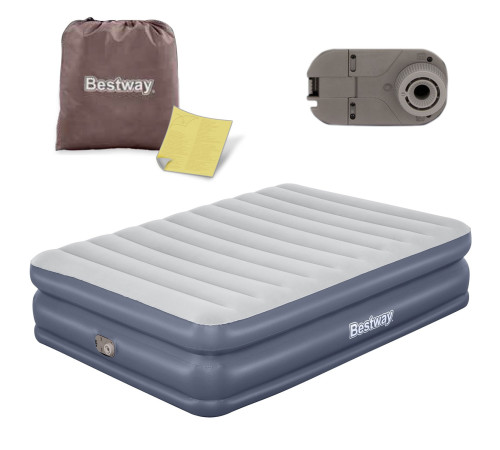 Двомісний надувний матрац з електронасосом 203 x 152 x 51 см Bestway 67925 Двомісний надувний матрац з електронасосом 203 x 152 x 51 см Bestway 67925